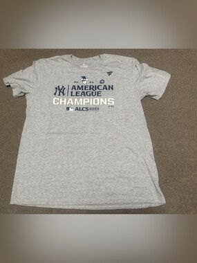 New York Yankees Men's Fanatics 2024 AL Champions T-Shirt Gray Size XL